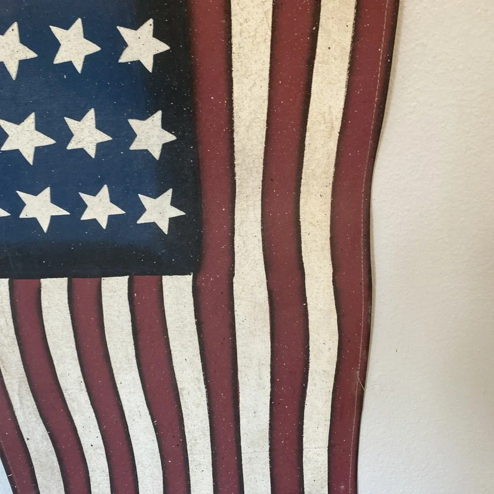 Vintage American flag Stars and Stripes America USA Decor Canvas Fabric